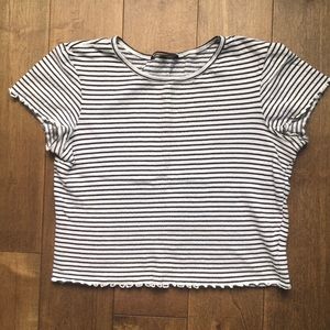 Black & White American Eagle crop top